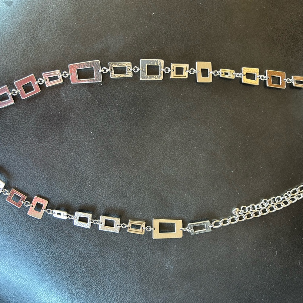 Brighton silver tone adjustable necklace/belt
